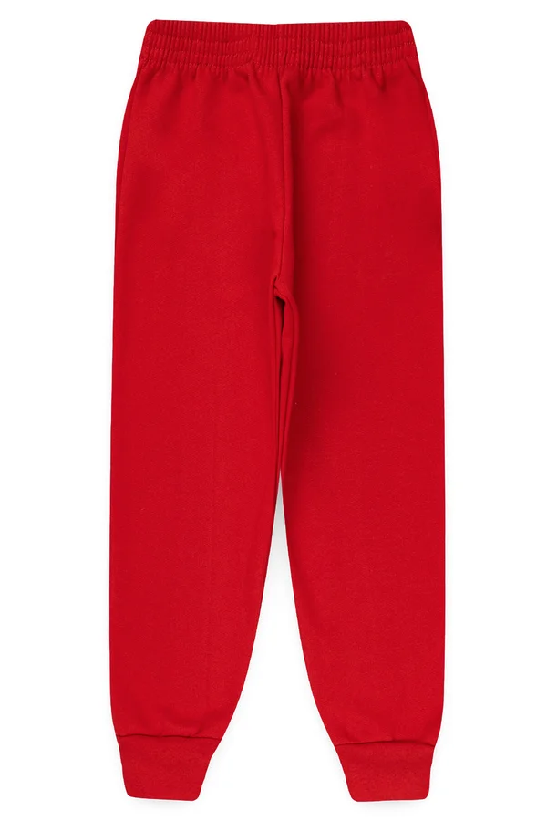 Calça de moletom vermelha lisa