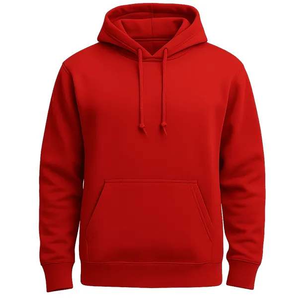 Blusa de frio moletom vermelha lisa